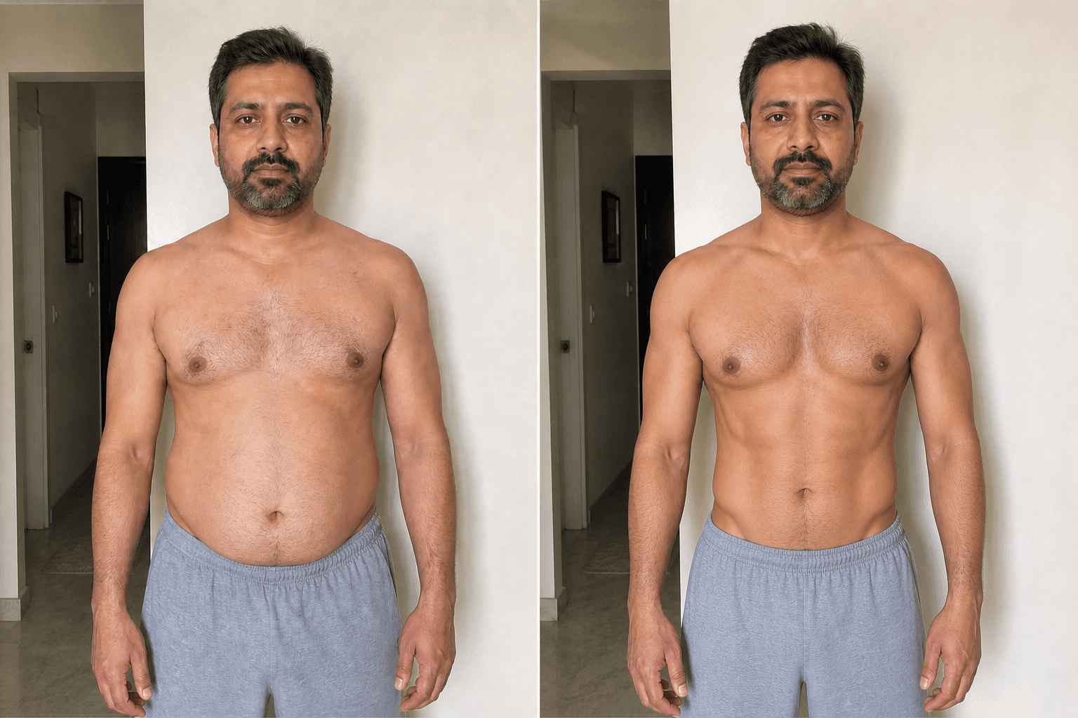 Illustrative profile 02, Day 1 and Day 90 progress comparison