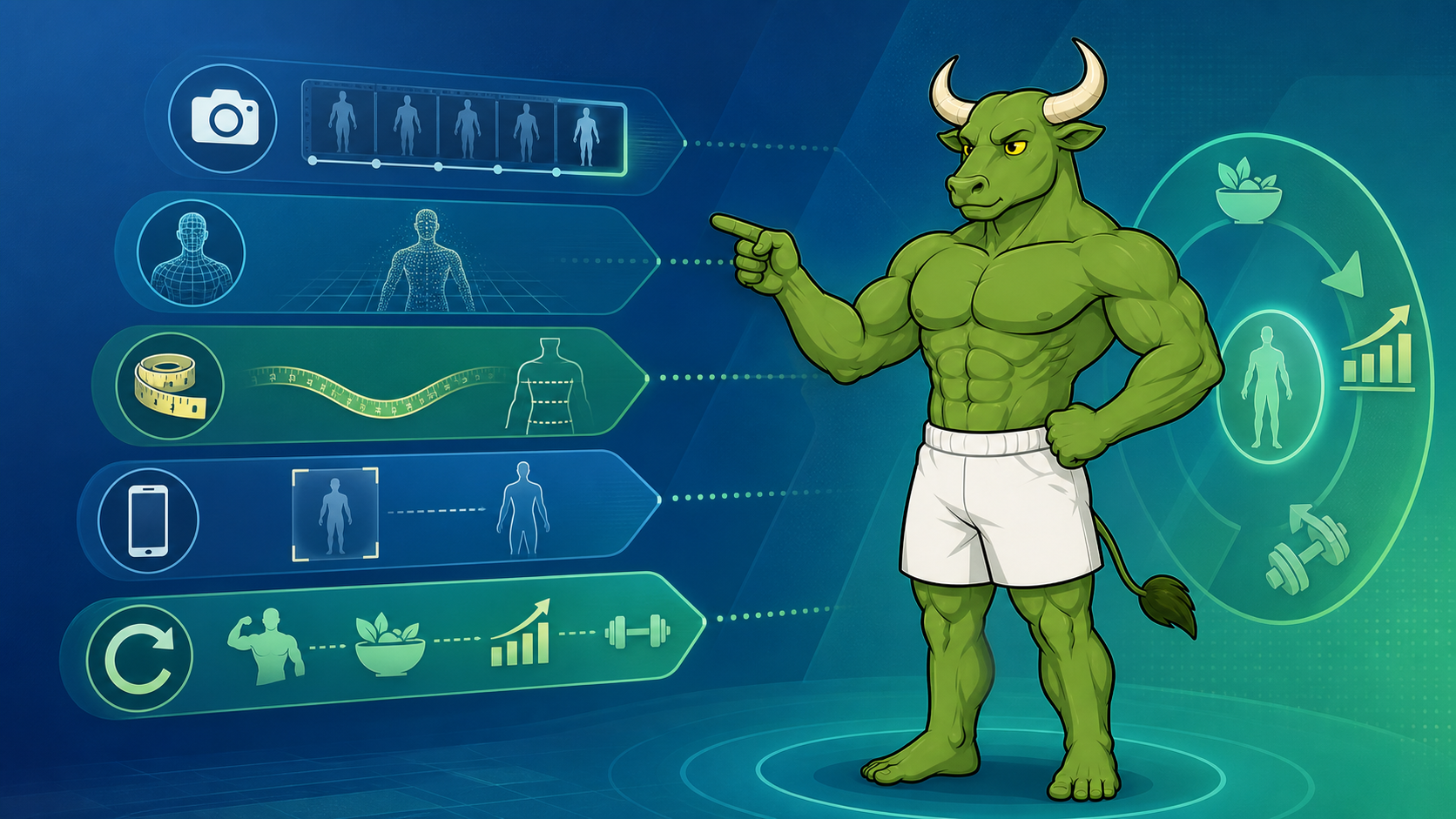 Green Bull comparing five AI body-tracking approaches from photo timelines to 90-day coaching